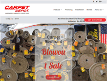 Tablet Screenshot of carpetdepotmableton.com